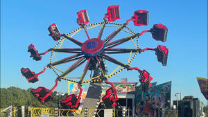 Red Fair Ride Wallpaper
