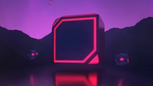 Red Gaming Cube Wallpaper