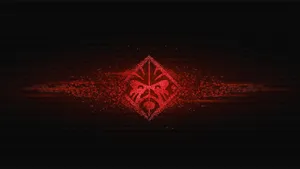 Red Gaming Disintegrating Logo Wallpaper