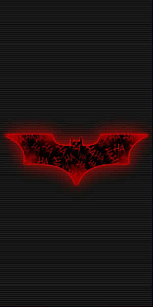 Red Glow Batman Symbolon Black Background.jpg Wallpaper