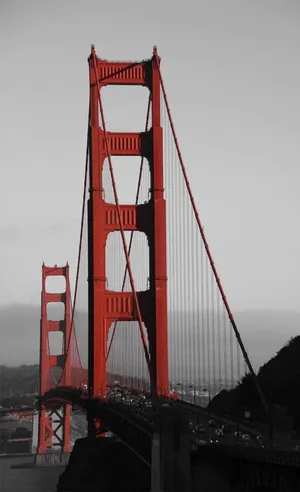 Red Golden Gate Bridge San Francisco Iphone Wallpaper