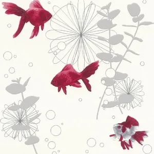 Red Goldfish Artistic Illustration Wallpaper