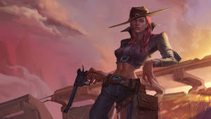 Red-haired Cowgirl Wallpaper