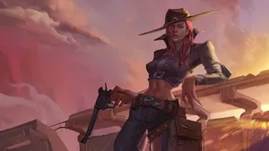 Red-haired Cowgirl Wallpaper