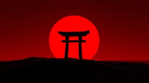 Red Japanese Gate Wallpaper