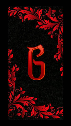 Red Leaves And Letter G Wallpaper