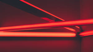 Red Light Tubes In Led 4k Wallpaper