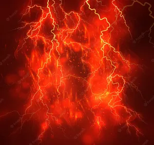 Red Lightning Dark Background Wallpaper