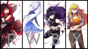 Red Like Ruby, White Like Weiss, Black Like Blake And Yellow Like Yang Wallpaper