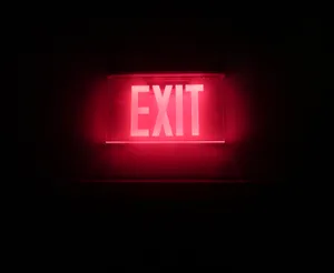 Red Neon Exit Wallpaper