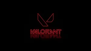 Red Neon Light Valorant Desktop Wallpaper