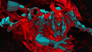 Red Oni Demon Artwork Wallpaper