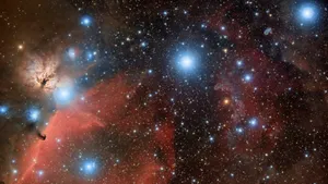 Red Outer Space Pc Wallpaper