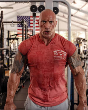 Red Project Rock V-neck Shirt Wallpaper