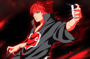 Red Sasori Akatsuki Chakra Strings Wallpaper