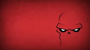 Red Skull Face Outline Wallpaper