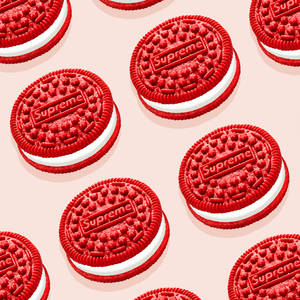 Red Supreme Cookies Wallpaper