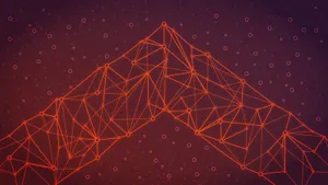 Red Triangular Connectivity Wallpaper