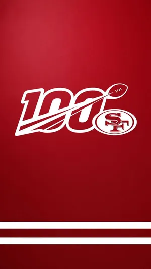 Red White 100 Sf 49ers Iphone Wallpaper