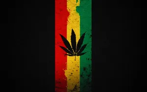Red Yellow Green Vertical Weed Aesthetic Flag Wallpaper