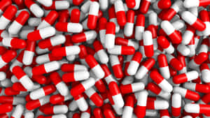 Redand White Capsule Pills Wallpaper