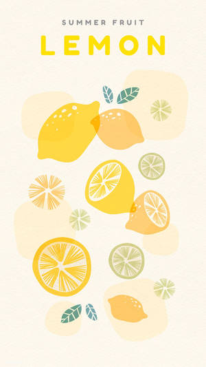 Refreshingly Zesty: A Summer Lemon Wallpaper