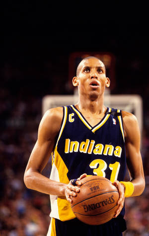 Reggie Miller Intense Shoot Wallpaper