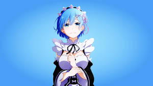 Rem In Blue Aesthetic Wallpaper