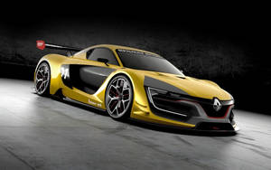 Renault Gold And Black Car Wallpaper