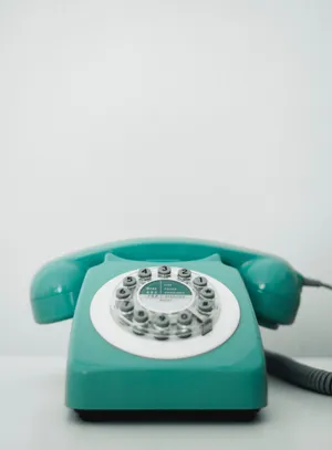 Retro Aesthetic Mint Telephone Wallpaper