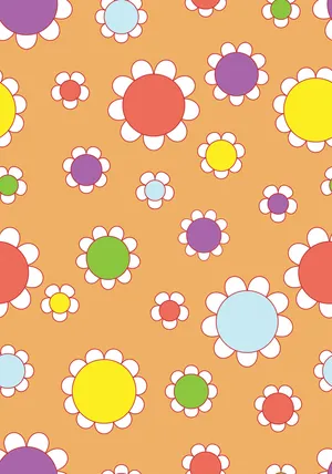 Retro Floral Pattern Background Wallpaper