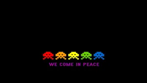 Retro Game Space Invaders Wallpaper