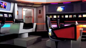 Retro Star Trek Enterprise Bridge Original Series Set Wallpaper