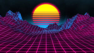 Retro Vapor Wave Digital Art Wallpaper