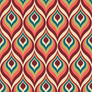 Retro Wavy Pattern Design Wallpaper