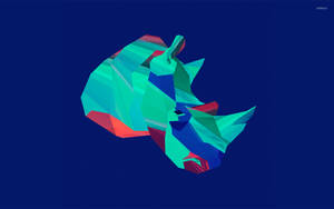 Rhinoceros Digital Abstract Art Wallpaper