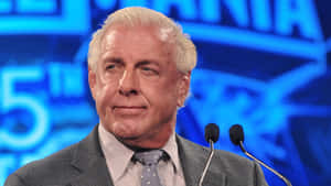 Ric Flair, The Stylin', Profilin', Limousine Riding, Jet Flying, Kiss-stealing, Wheelin' N' Dealin' Son Of A Gun, In Action At Wrestlemania 25th Anniversary. Wallpaper