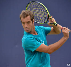 Richard Gasquet Holding Racket Wallpaper