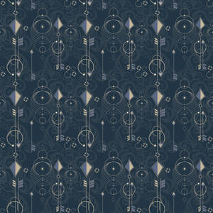 Richly Detailed Geometric Pattern Wallpaper
