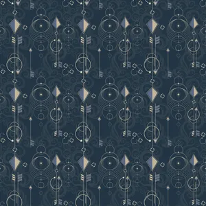 Richly Detailed Geometric Pattern Wallpaper