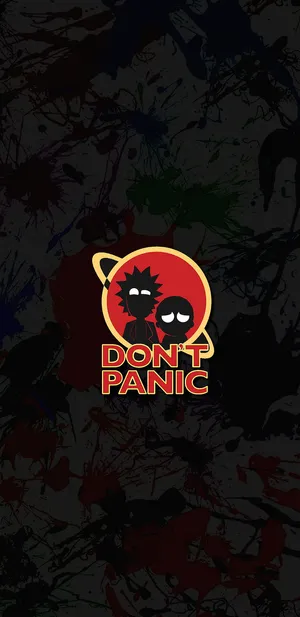Rick And Morty Don’t Panic Mobile Wallpaper