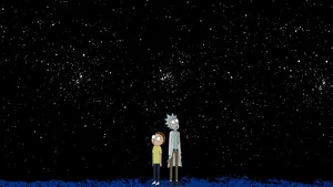 Rick And Morty Getting Weird In The Backwoods Wallpaper