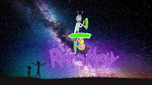 Rick And Morty Having Fun With Interdimensional Portals Wallpaper