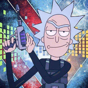 Rick From Rick And Morty In Vibrant Colors Wallpaper
