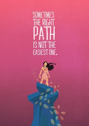 Right Path Not Easiest One Quote Wallpaper