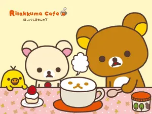 Rilakkuma Laptop Cafe Wallpaper