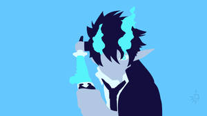 Rin Okumura Of Blue Exorcist Radiates With Power Wallpaper