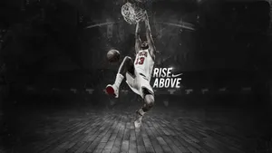 Rise Above Black Basketball Wallpaper