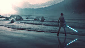 Rise Of Skywalker Rey At Shore Wallpaper