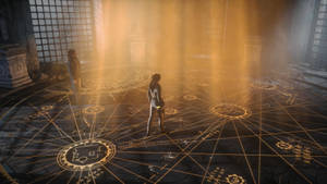 Rise Of The Tomb Raider Glowing Floor Wallpaper